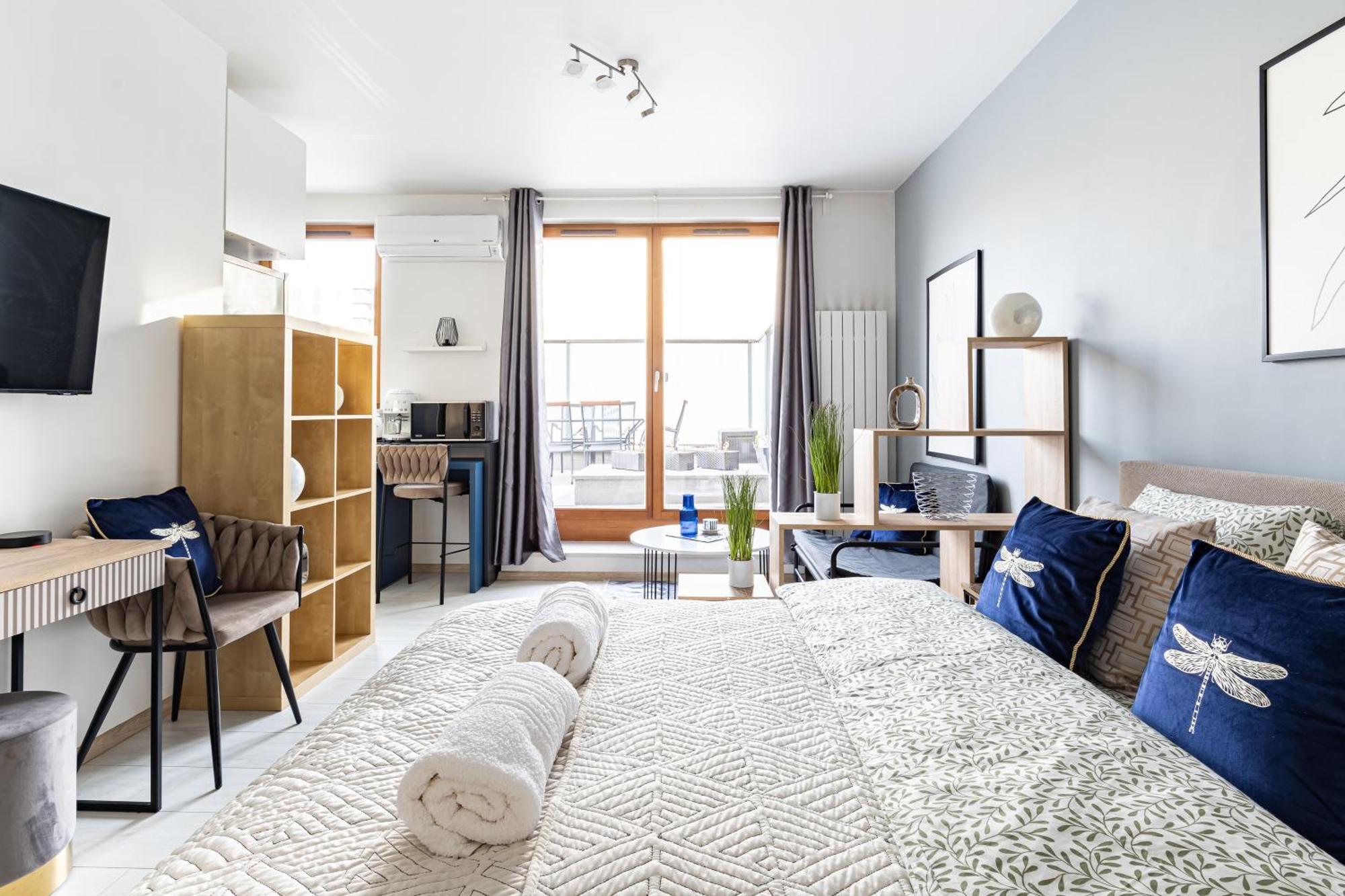 Superapart Kasprzaka With Spacious Terrace And Air Conditioning * Warszawa
